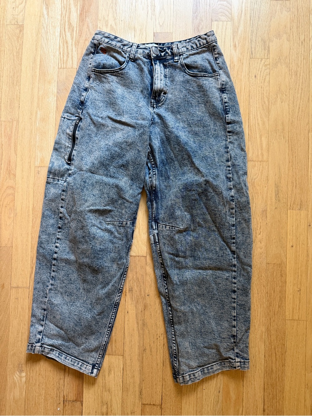 Ripton Barrel Jeans - Acid Wash - Gray